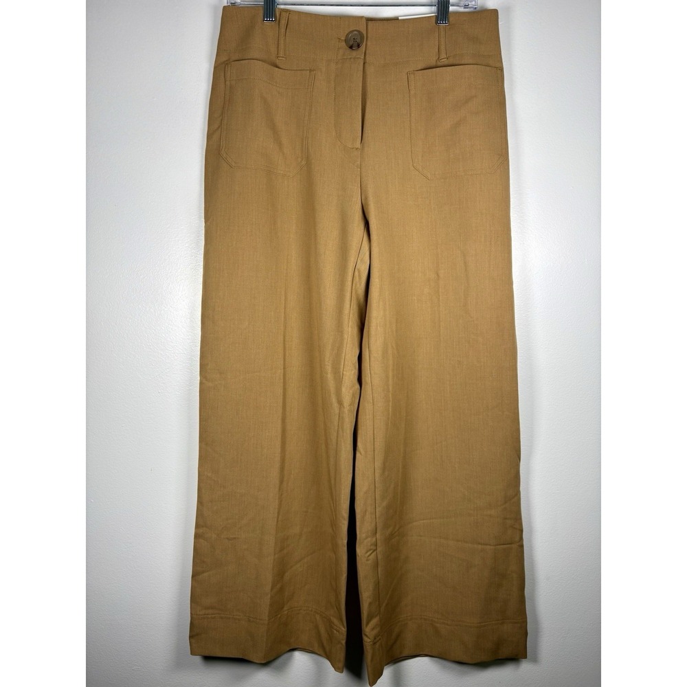 Rafaella The Crop High Rise Wide Leg Pants 8 Camel Tan Chipmunk RSBSC023
